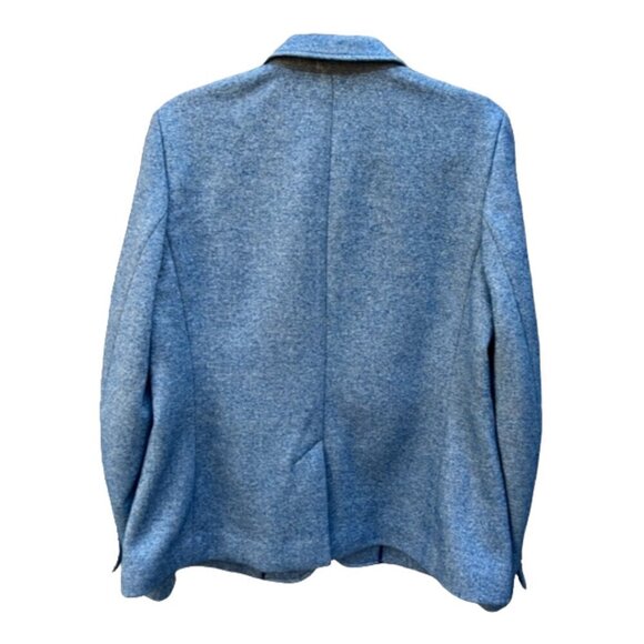 Talbots Womens Blue Heather Wool Blend Equestrian 3 Button Blazer Jacket Plus 14 - Picture 11 of 16